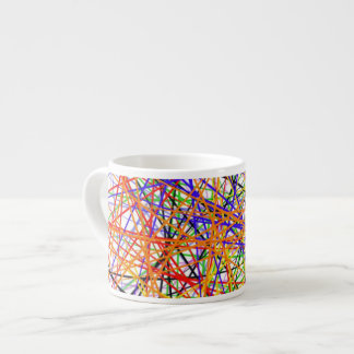 Espresso cup with colourful abstract design