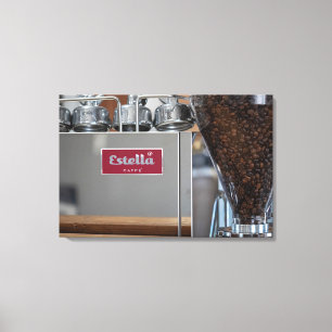 Espresso Elegance: A Glimpse into Estella Caffè Canvas Print