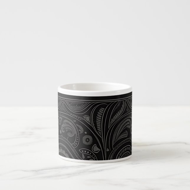 Espresso/Grey/Black Paisley/Specialty Mug (Front)