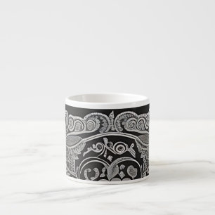 Espresso/Grey Paisley/Black Trim/Specialty Mug