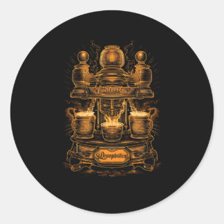 Espresso Machine Coffee Maker Coffee Brewing Baris Classic Round Sticker