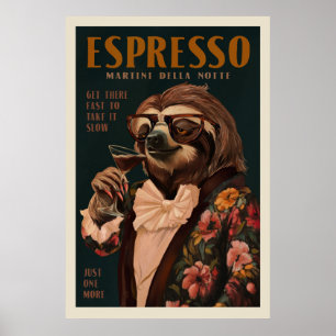 Espresso Martini Art Déco vintage Boire Sloth
