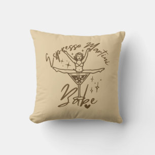 Espresso Martini Babe Throw Pillow