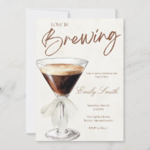 Espresso Martini Bridal Shower Invitation 