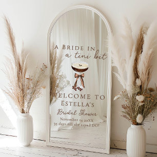 Espresso Martini Bridal Shower Mirror Welcome Sign