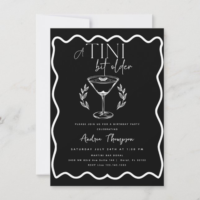 Espresso | Martini |   Cocktail Birthday Invitation (Front)