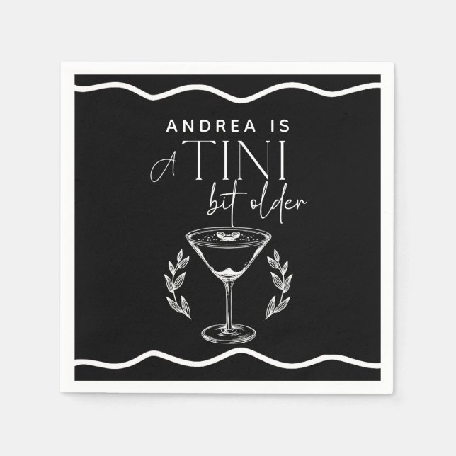 Espresso | Martini |   Cocktail Birthday Napkin (Front)