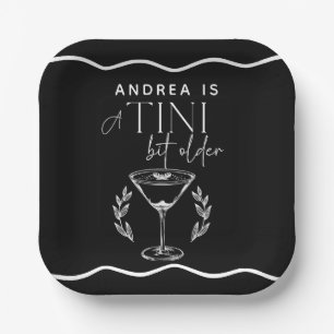 Espresso Martini Cocktail Birthday Paper Plate