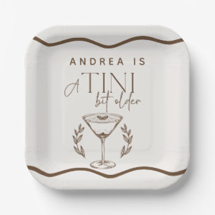 Espresso   Martini     Cocktail Birthday Paper Plate