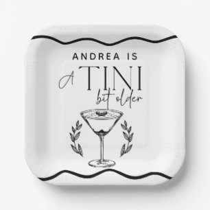 Espresso   Martini     Cocktail Birthday Paper Plate