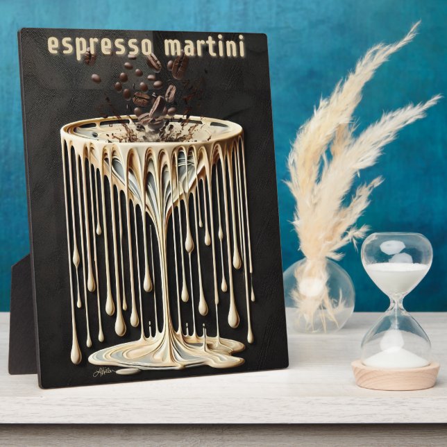 Espresso Martini Cocktail Hour Plaque (Side)