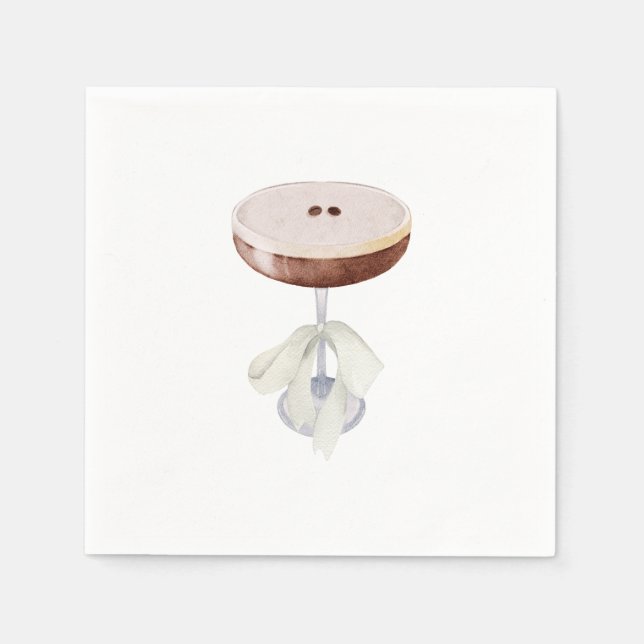 Espresso Martini Cocktail Napkin (Front)