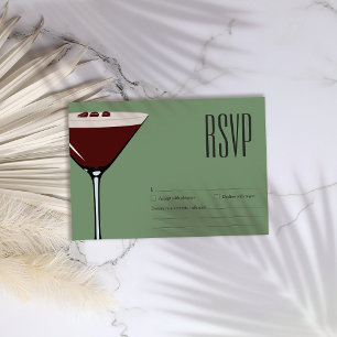 Espresso Martini Cocktail Party RSVP Card