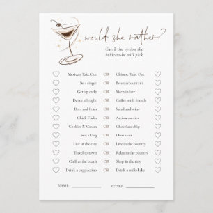 Espresso Martini Doodle Bridal Shower Game Invitation