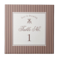 Espresso Martini Love Brewing Wedding Table Number