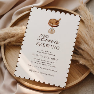 Espresso Martini Love is Brewing Bridal Shower Invitation