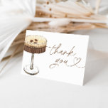 Espresso Martini Love Is Brewing Bridal Shower  Thank You Card<br><div class="desc">Espresso Martini Love Is Brewing Bridal Shower features hand-painted espresso martini and modern typography. A perfect way to thank your loved ones to your special day! Easily edit most wording to match your event! Text colours are fully editable!</div>