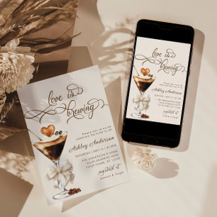 Espresso Martini Love Is Brewing Invitation