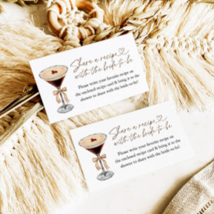Espresso Martini Love Is Brewing Recipe Request Enclosure Card