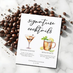 Espresso Martini Moscow Mule Cocktail Mariage Menu