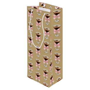 Espresso Martini Pattern Wine Gift Bag