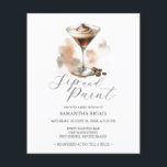 Espresso Martini Sip & Paint Flyer<br><div class="desc">Hosting an espresso martini party or sip and paint at home? Set the tone with this chic sip and paint flyer designed with a watercolor martini glass. Perfect for party ideas or a small business, these editable templates make it easy to customize with your event details—whether you're planning a stylish...</div>