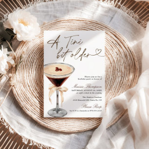 Espresso Martini Tini Bit Older Birthday Party Invitation