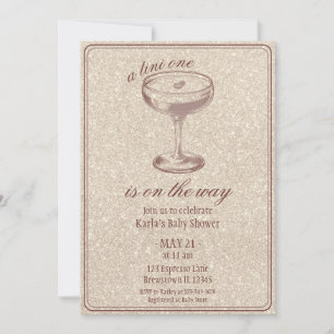 Espresso Martini Tini One Baby Shower Invitation