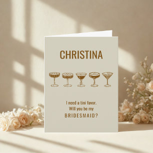 Espresso Martini “Will You Be My Bridesmaid?” Invitation