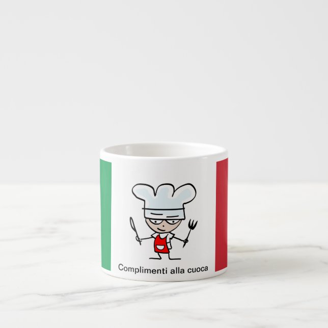 Espresso Mug cadeau - Compliments au cuisinier (Devant)