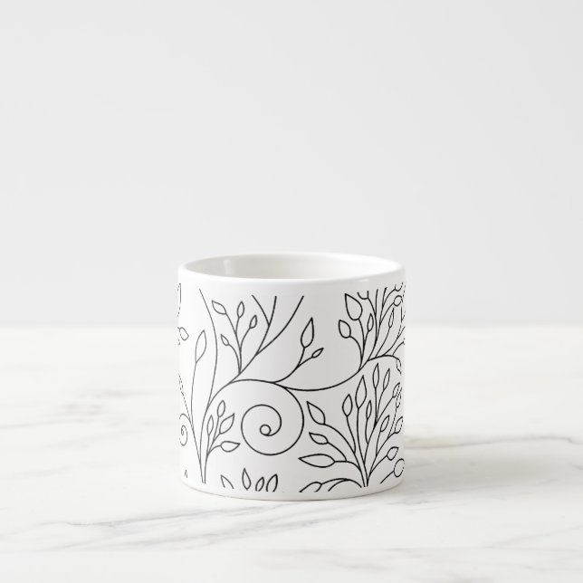 Espresso Mug noir et blanc (Devant)