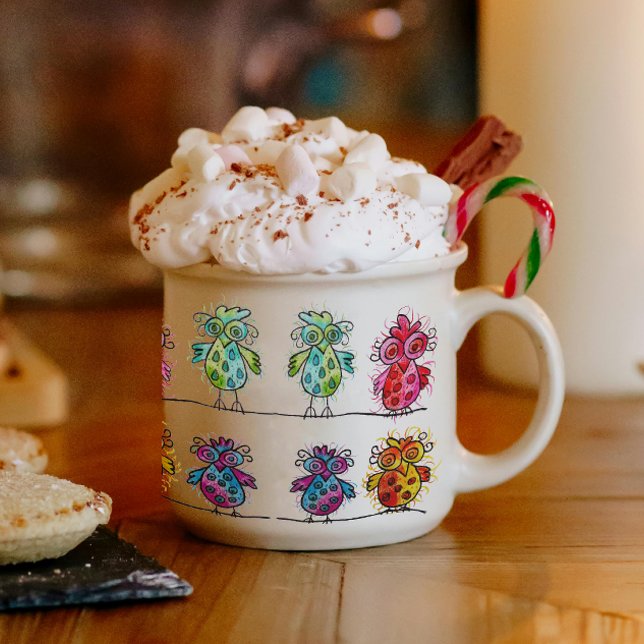 Espresso Mug (Oiseaux lunaires 01) (Créateur téléchargé)