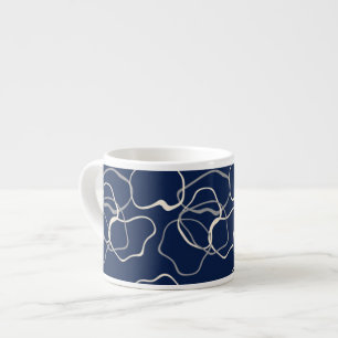 Espresso mug ondulé bleu foncé