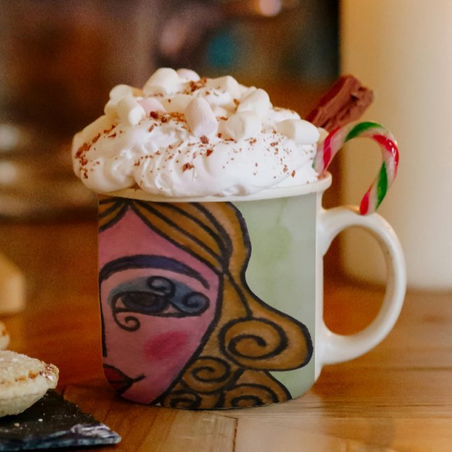 Espresso Mug ((Whimsical Woman 02) (Creator Uploaded)