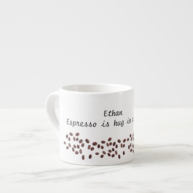Espresso name custom gift, Expresso lovers, Cup (Front Left)