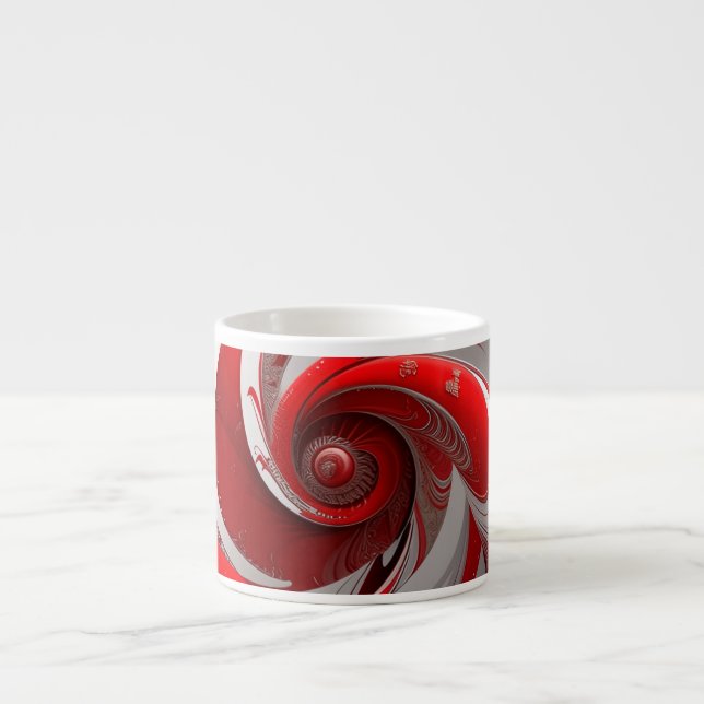 Espresso/Red Swirl/Specialty Mug (Front)