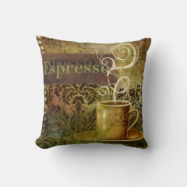 Espresso Throw Pillow (Front)