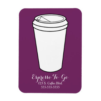 Espresso To-Go Business plum Magnet