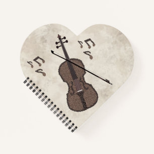 Espresso Violino-Violin created with coffee beans- Notebook