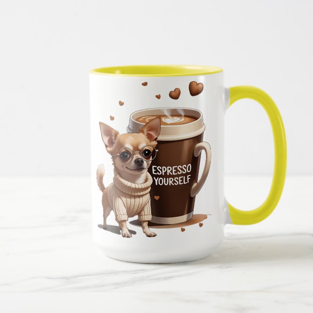 Espresso Yourself – Coffee Chihuahua Edition Mug (Right)