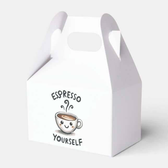 Espresso Yourself coffee Favor Box (Front Side)