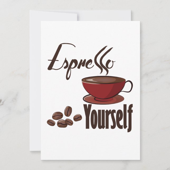 Espresso Yourself Coffee Pun Express Yourself (Front)