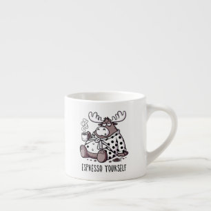 Espresso Yourself Funny Sleepy Moose Coffee Lover Cup