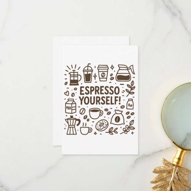 Espresso Yourself! Thank You Card (Front/Back In Situ)