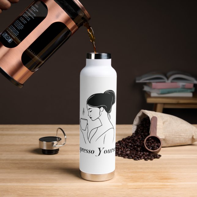 ☕ Espresso Yourself 💭 Water Bottle (Coffee)