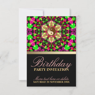 Esprit coloré Invitation de fête d'anniversaire