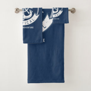 Esprit nautique Ancre,Roue, Bleu marine