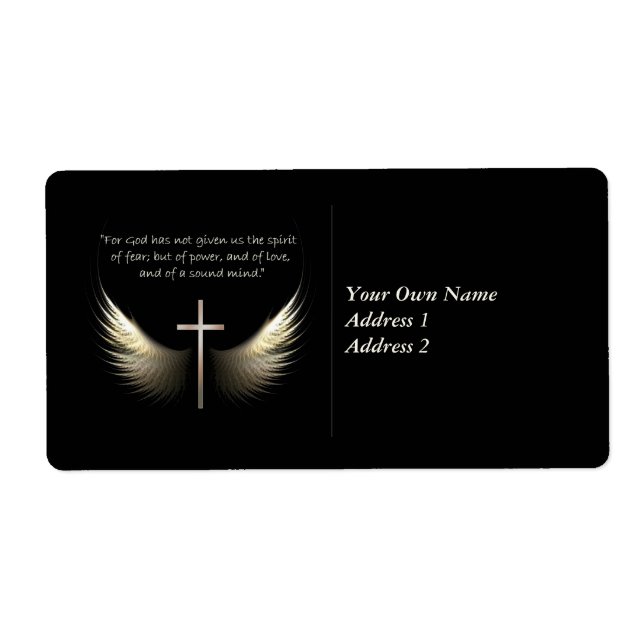 Esprit Saint Ailes avec Croix et Écriture Verse (Devant)