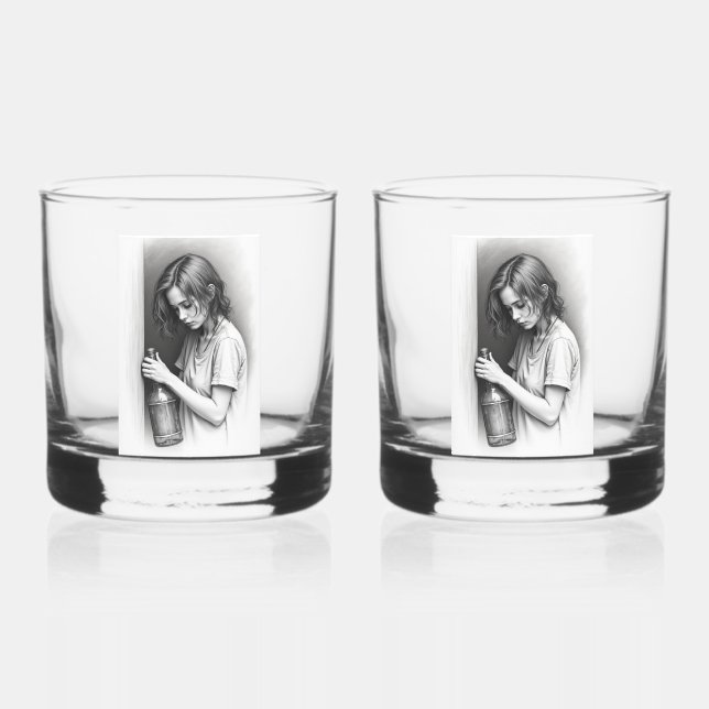 "Esprits brisés : Verre à whisky avec massage (Recto)