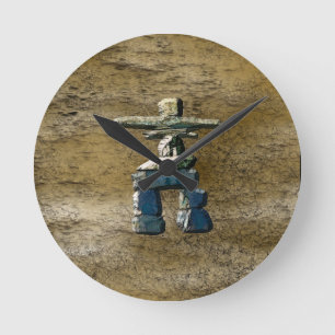 Esquimau inuit Inukshuk & Horloge de texture rock
